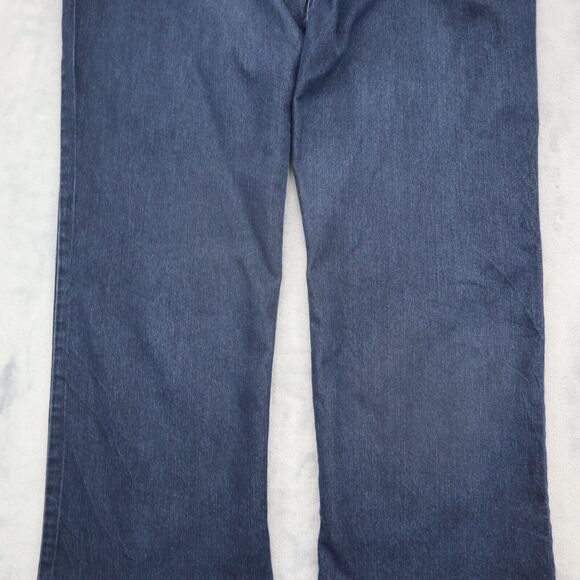 Calvin Klein Pants Womens 14 Blue Straight Mid Rise Button Dark Wash Denim Jeans - Picture 16 of 16
